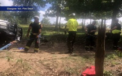 Man thanks firefighters who helped rescue his pregnant donkey from a muddy pond
