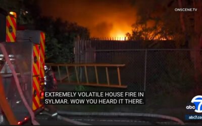 Ammunition goes off while firefighters battle Sylmar house fire